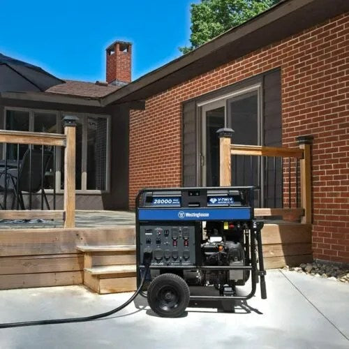 Westinghouse Outdoor Power Equipment WGen20000 Portable Generator 20000 Rated & 28000 Peak Watts Gas Powered, Electric Start, 4 TRANSFER Switch Ready